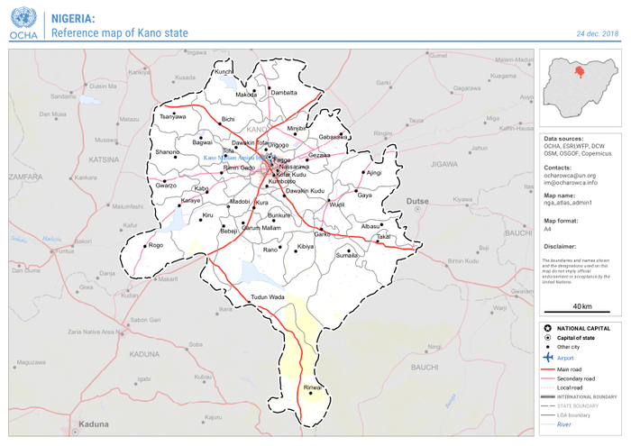Map of Kano State